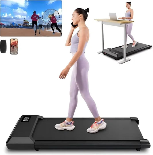 Superun 2-In-1 Walking Treadmill for Home Office App Control