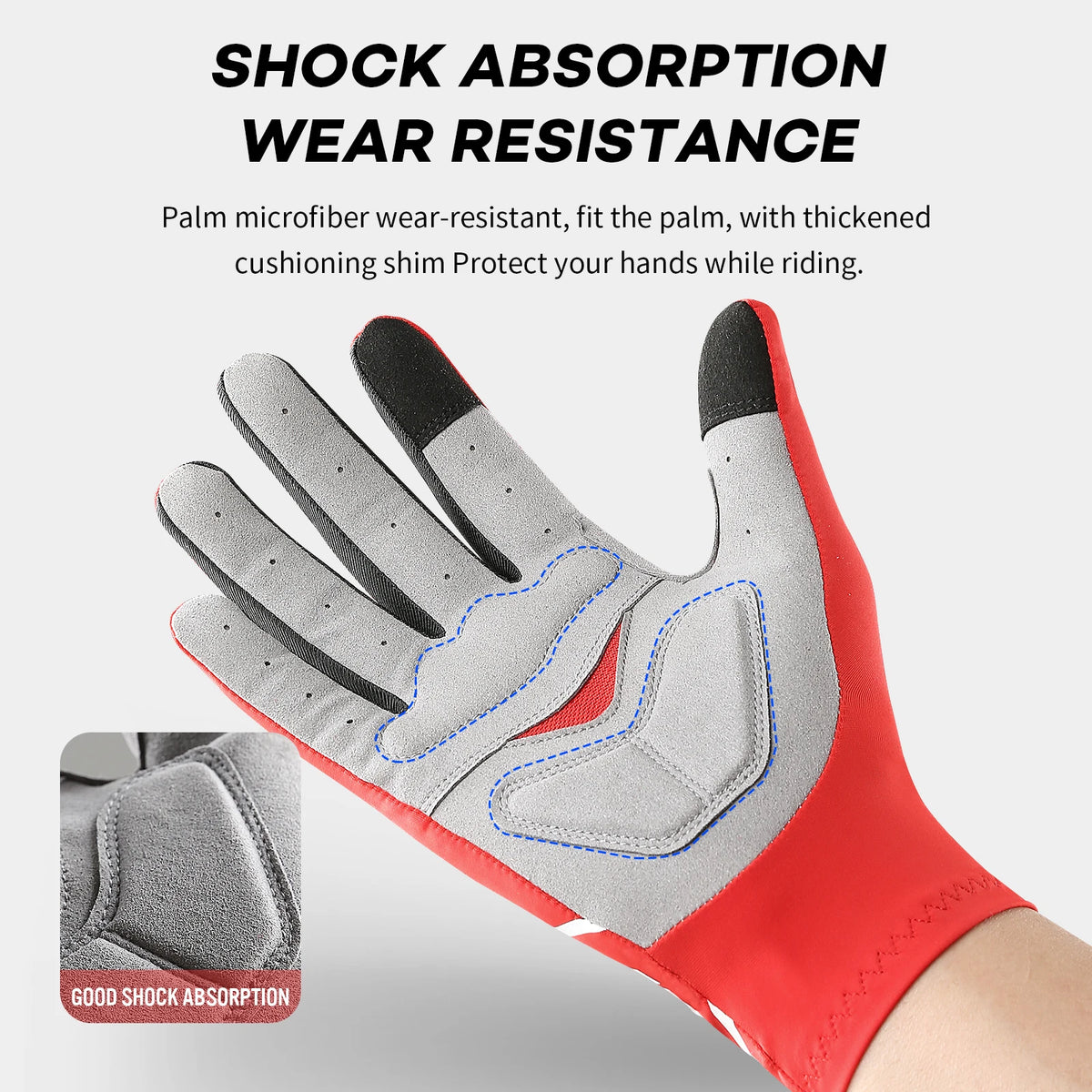 Outdoor Cycling Gloves With Sensitive Touch Screen And Wear Resistant