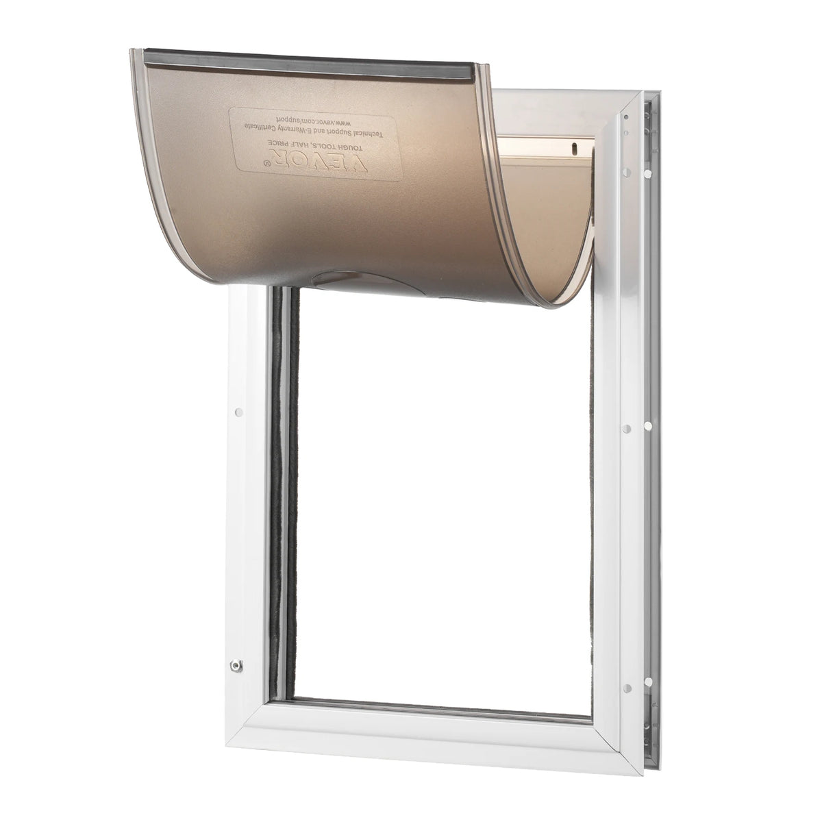 SucceBuy Pet Door Aluminum Frame With Lock Weatherproof Flap