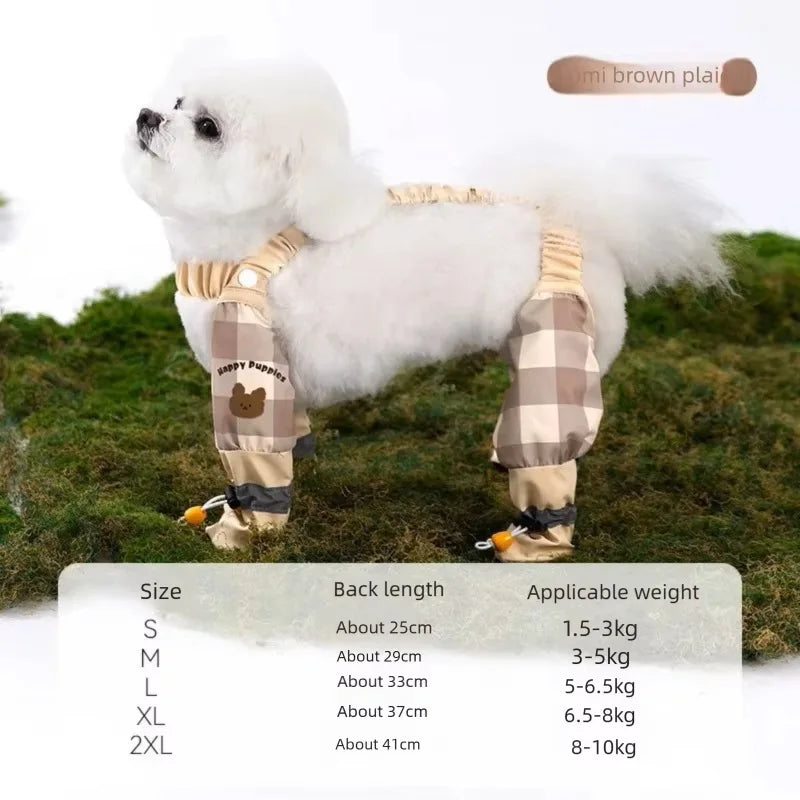 Adjustable Dog Boots With Suspenders And Anti Slip Snow Protection
