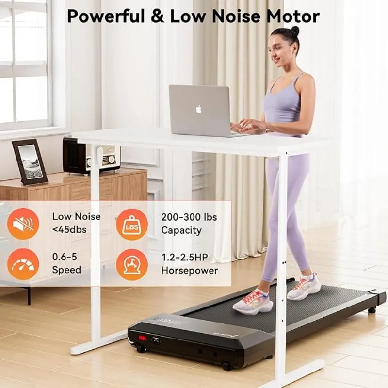 Superun 2-In-1 Walking Treadmill for Home Office App Control